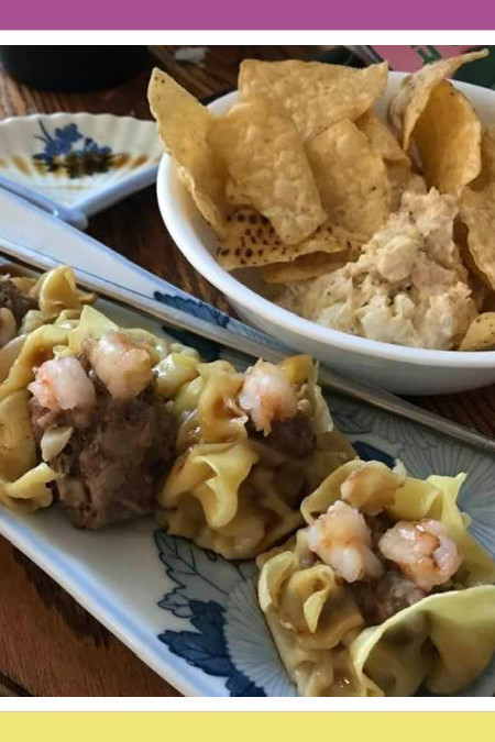 SIOMAI AND TUNA EGG APPETIZER