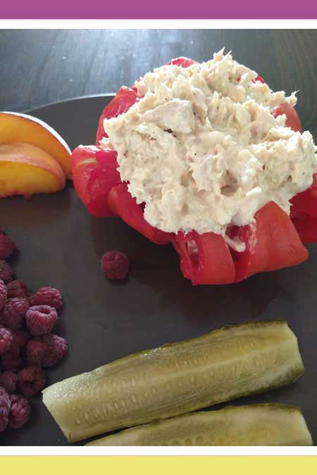 HEIDI’S TUNA STUFFED TOMATOES AND HOMEMADE MAYO