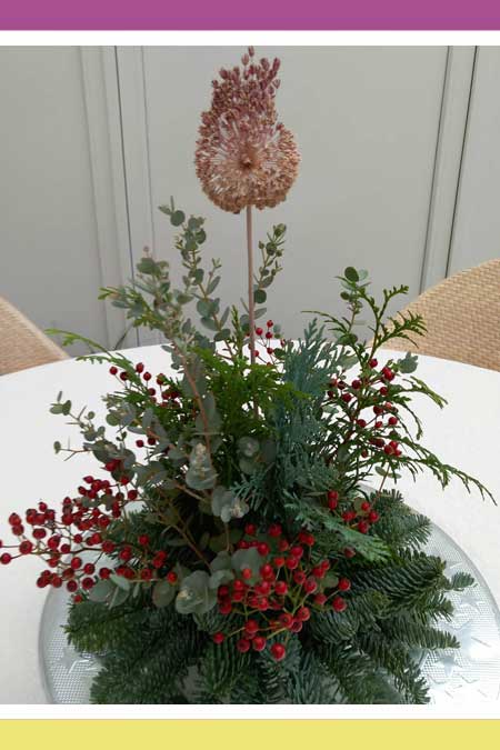FRESH EVERGREEN CENTERPIECES
