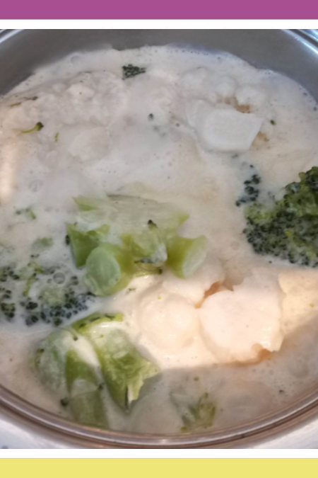 BROCCOLI AND CAULIFLOWER IN BECHAMEL SAUCE